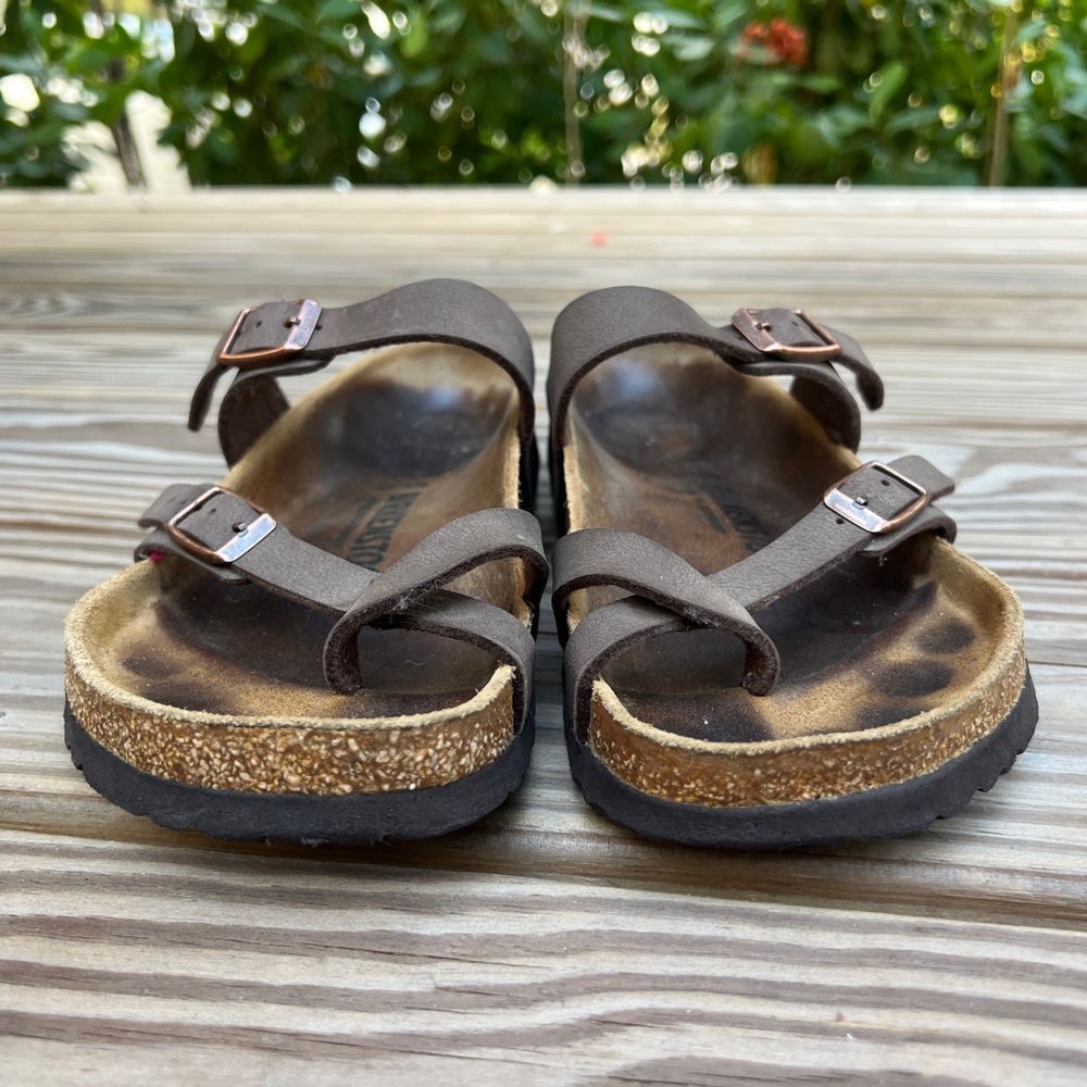 Birkenstock Mayari Mocha Birko-Flor Women's Sandals Size 38 US 7 Mocha Brown - Picture 2 of 9